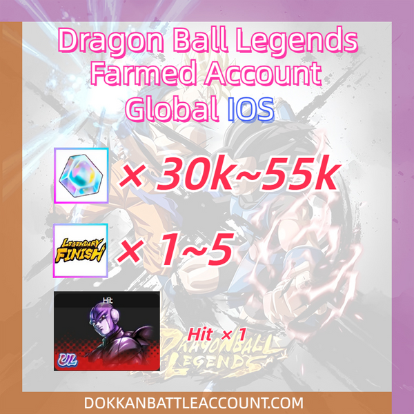 [ Global | IOS ] Dragon Ball Legends DBL Farmed Account with 30k~55k Gems UL Hit