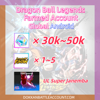 [ Global | Android ] Dragon Ball Legends DBL Farmed Account With 30k~55k Crystals UL Super Janemba