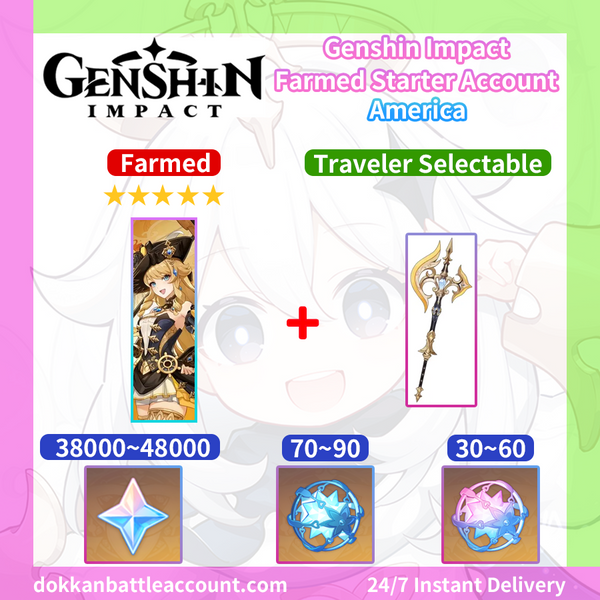 [America] Genshin Impact Farmed Starter Account - Navia