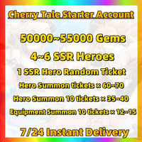 [Instant][Global] Cherry Tale Starter Account with 50000 Gems 5 SSR 100+ Tickets