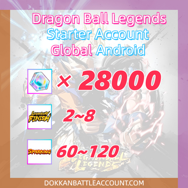 [ Global | Android ] Dragon Ball Legends Fresh Starter Account with 28k+ Crystals 2LF 60SP