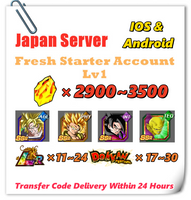 [Japan] DBZ Dokkan Battle Fresh Starter Account 2900 Stones with 9th Annversary Gogeta, Broly, Piccolo (Power Awakening), ssj4, 11+ LRs for IOS Android