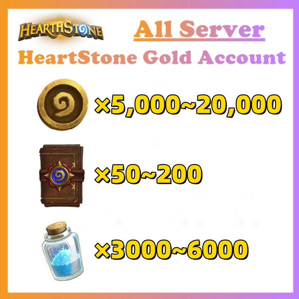 [US/EU/AS] Hearthstone account 6000 Gold 125 Pack 5500 Dust Farmed Account All Server