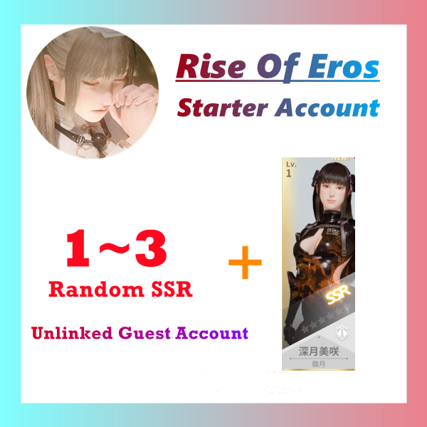 Rise Of Eros Starter Account Blood Moon Misaki with 1~3 SSR