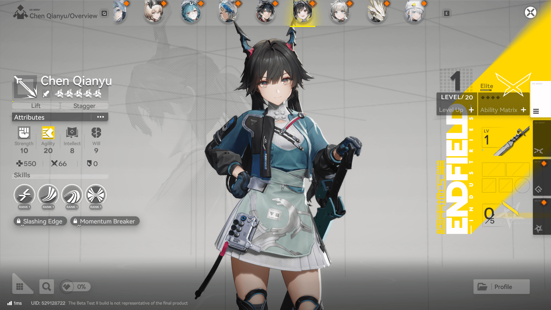 Chen Qianyu Arknights Endfield Operator